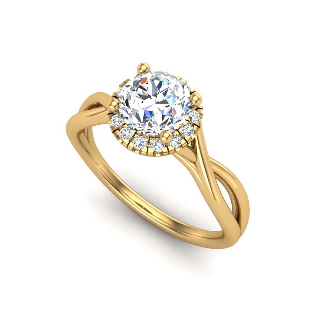 Adaline Halo Engagement Ring